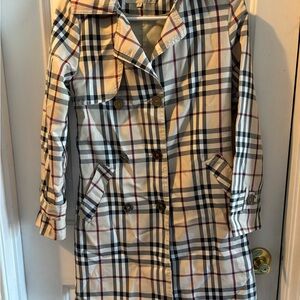 Plaid Double-Breasted Girls Coat
